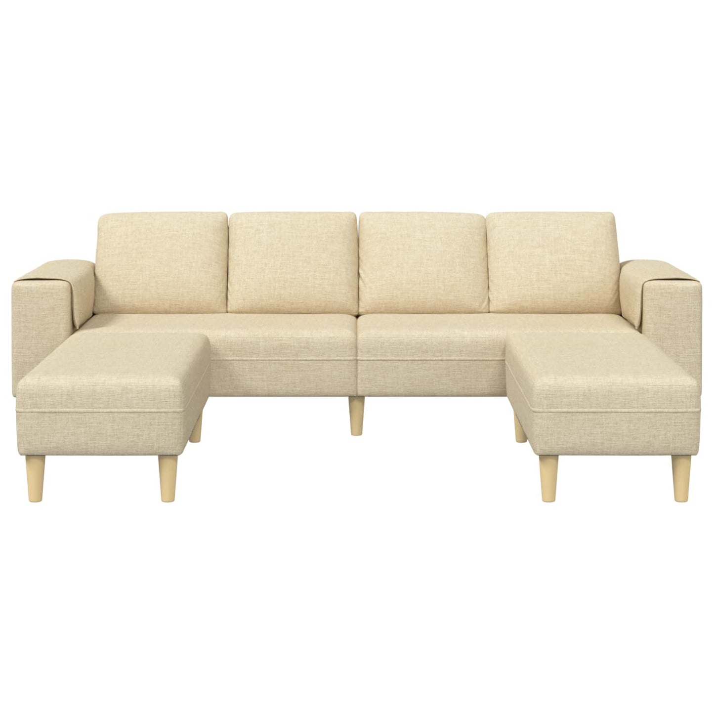 Wohnzimmer Couch 3 pcs Creme Polyester