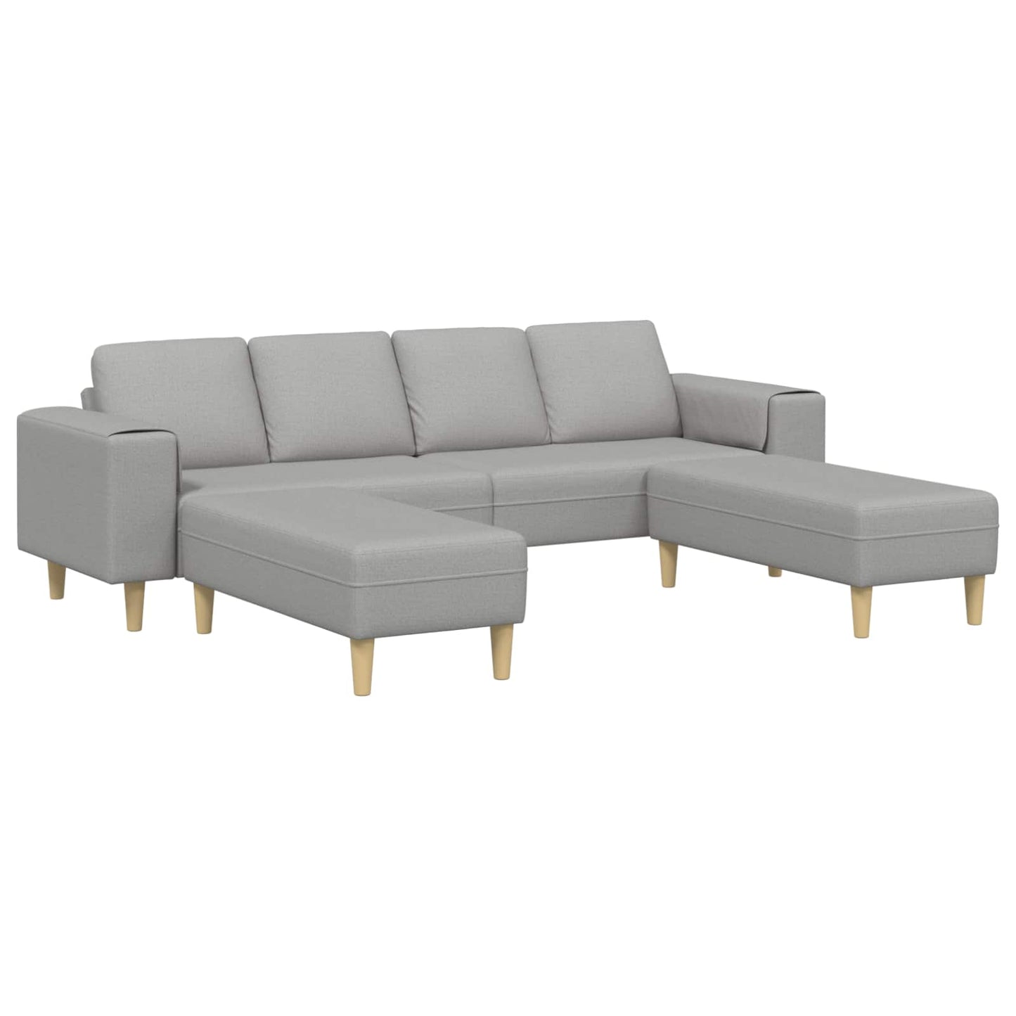 Wohnzimmer Couch 3 pcs Wolkengrau 250 x 188 x 76 cm Polyester