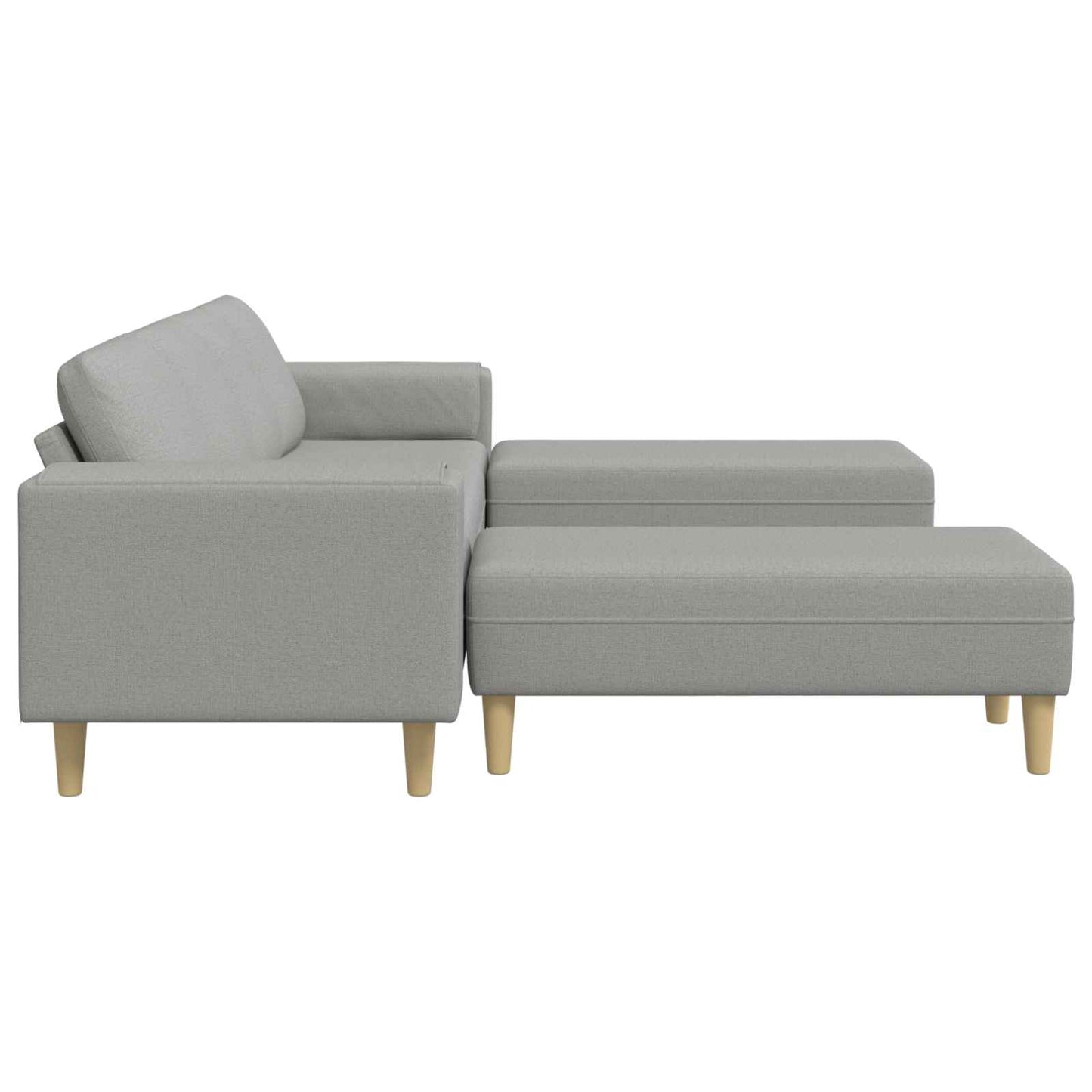 Wohnzimmer Couch 3 pcs Wolkengrau 250 x 188 x 76 cm Polyester