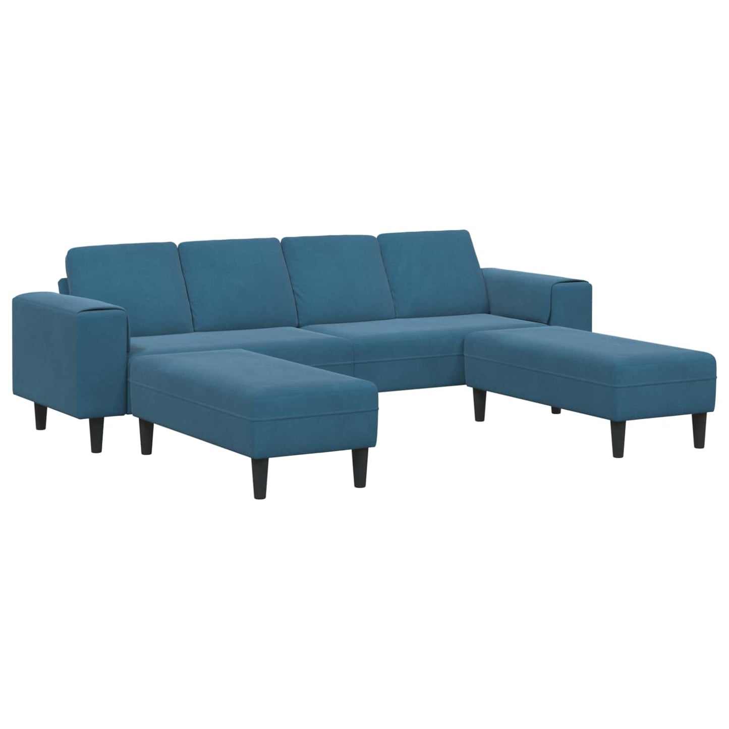 Wohnzimmer Couch 3 pcs Blau 250 x 188 x 76 cm