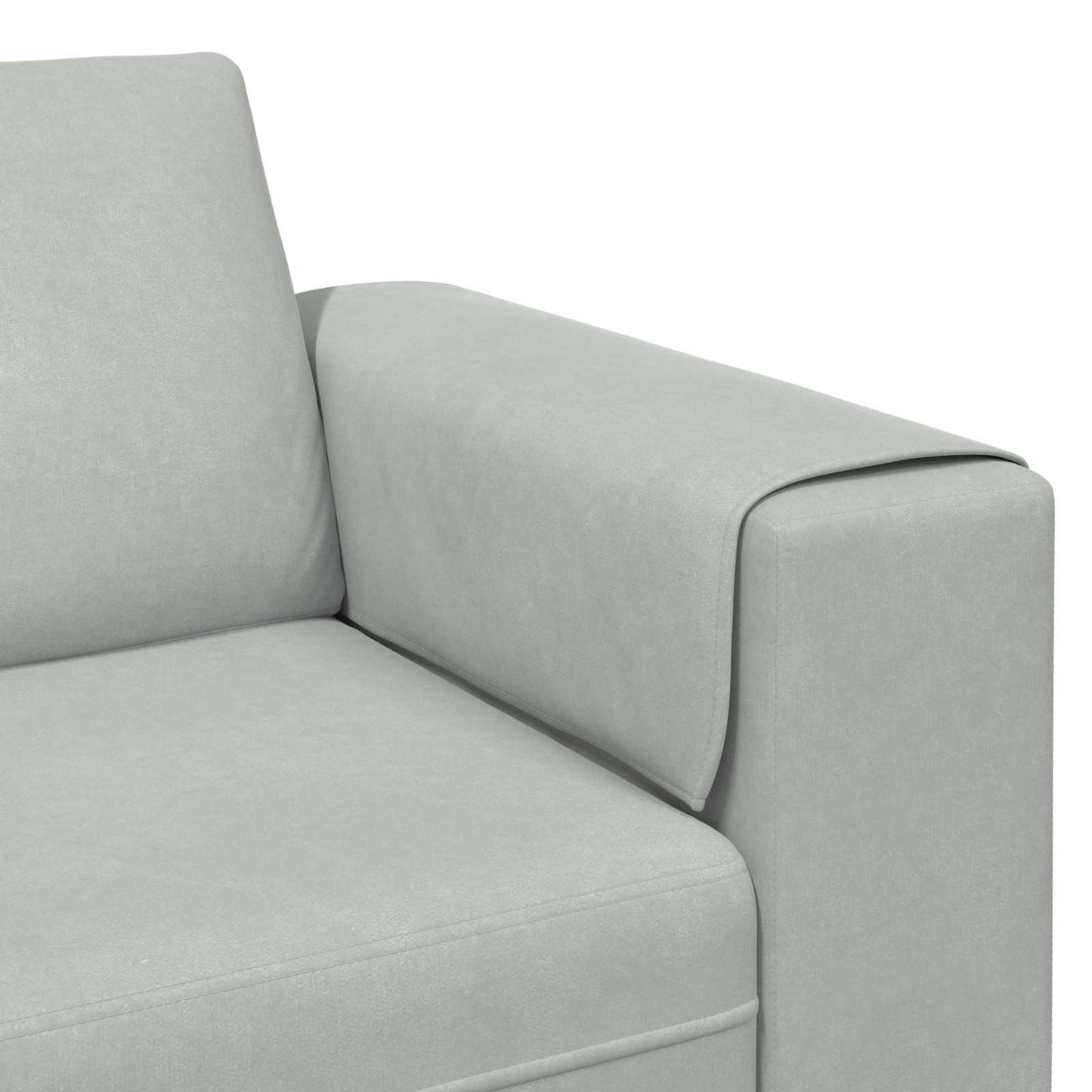 Wohnzimmer Couch 3 pcs Hellgrau 250 x 188 x 76 cm