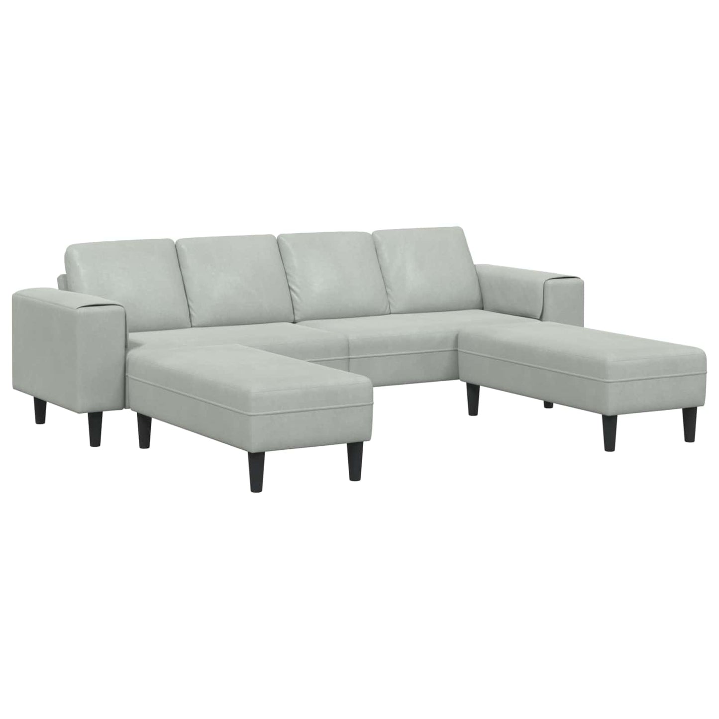 Wohnzimmer Couch 3 pcs Hellgrau 250 x 188 x 76 cm