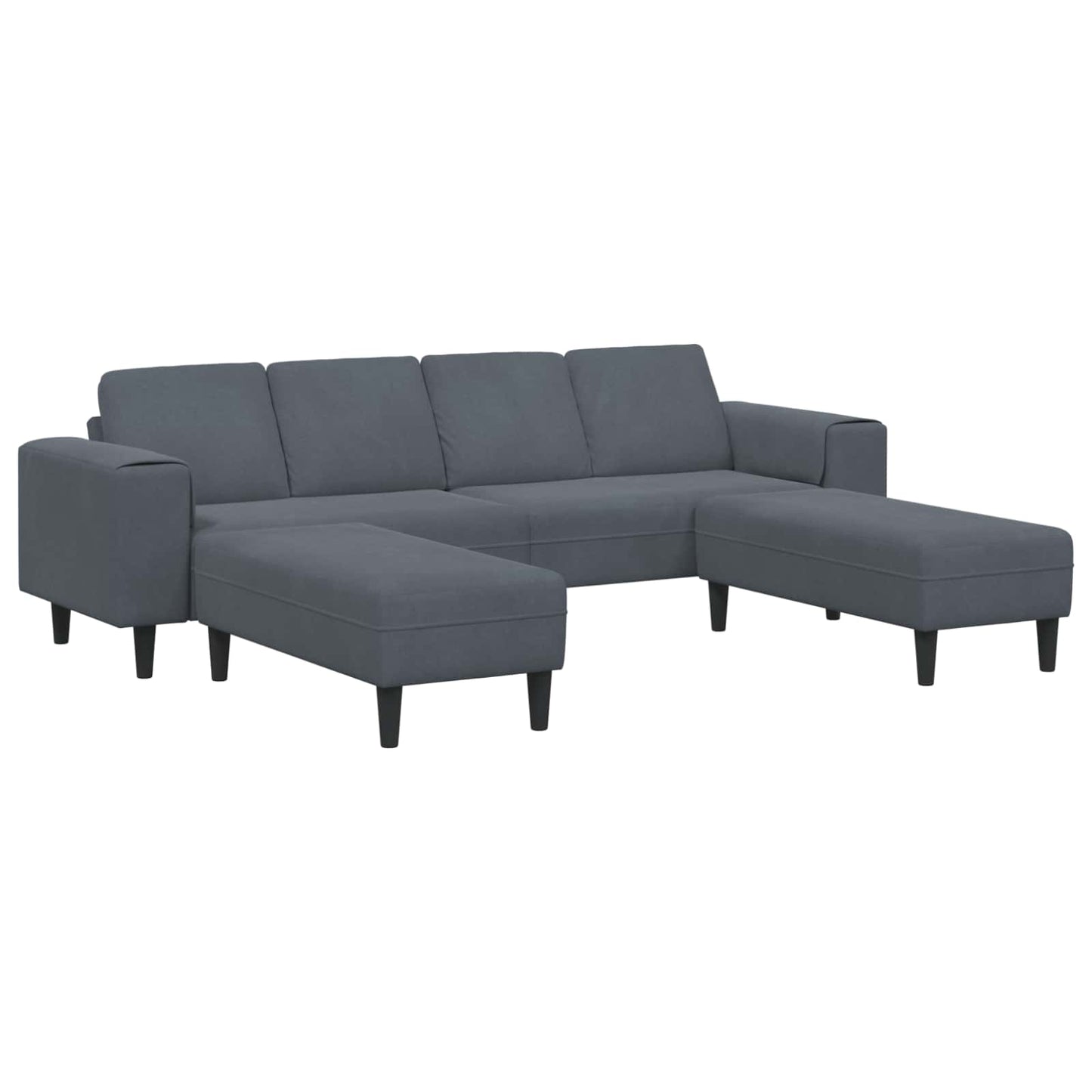 Wohnzimmer Couch 3 pcs Dunkelgrau 250 x 188 x 76 cm