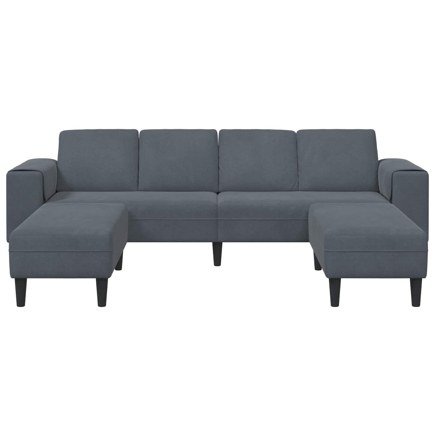 Wohnzimmer Couch 3 pcs Dunkelgrau 250 x 188 x 76 cm