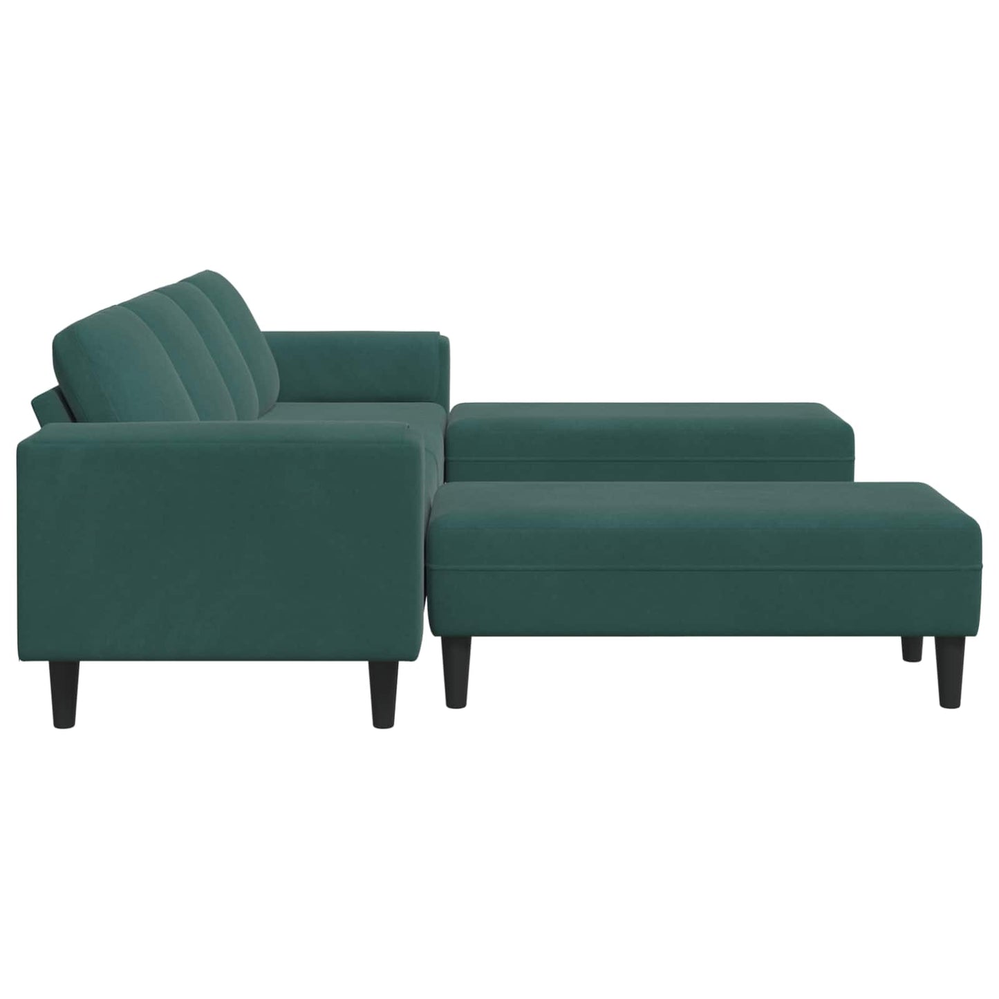 Wohnzimmer Couch 3 pcs Dunkelgrün 250 x 188 x 76 cm