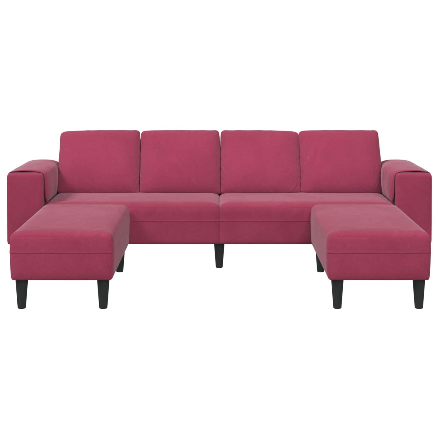 Wohnzimmer Couch 3 pcs Weinrot 250 x 188 x 76 cm