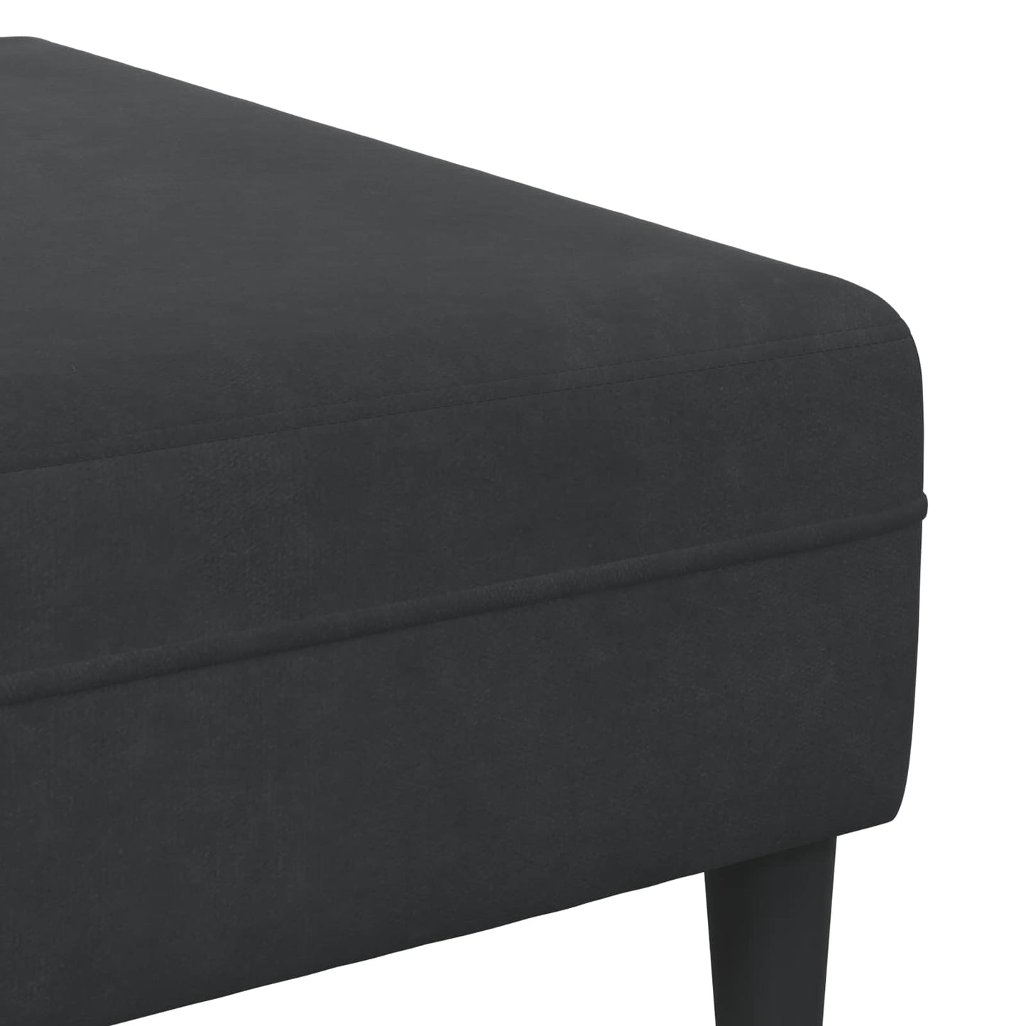 Wohnzimmer Couch 3 pcs Schwarz 250 x 188 x 76 cm