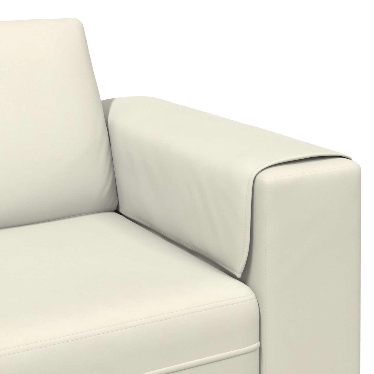 Wohnzimmer Couch 3 pcs Creme 250 x 188 x 76 cm