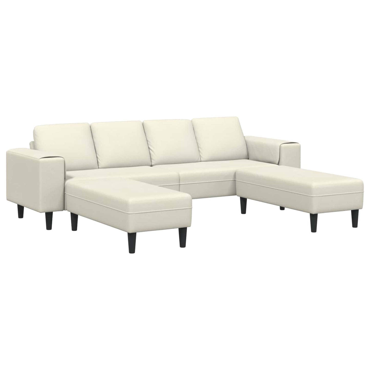 Wohnzimmer Couch 3 pcs Creme 250 x 188 x 76 cm