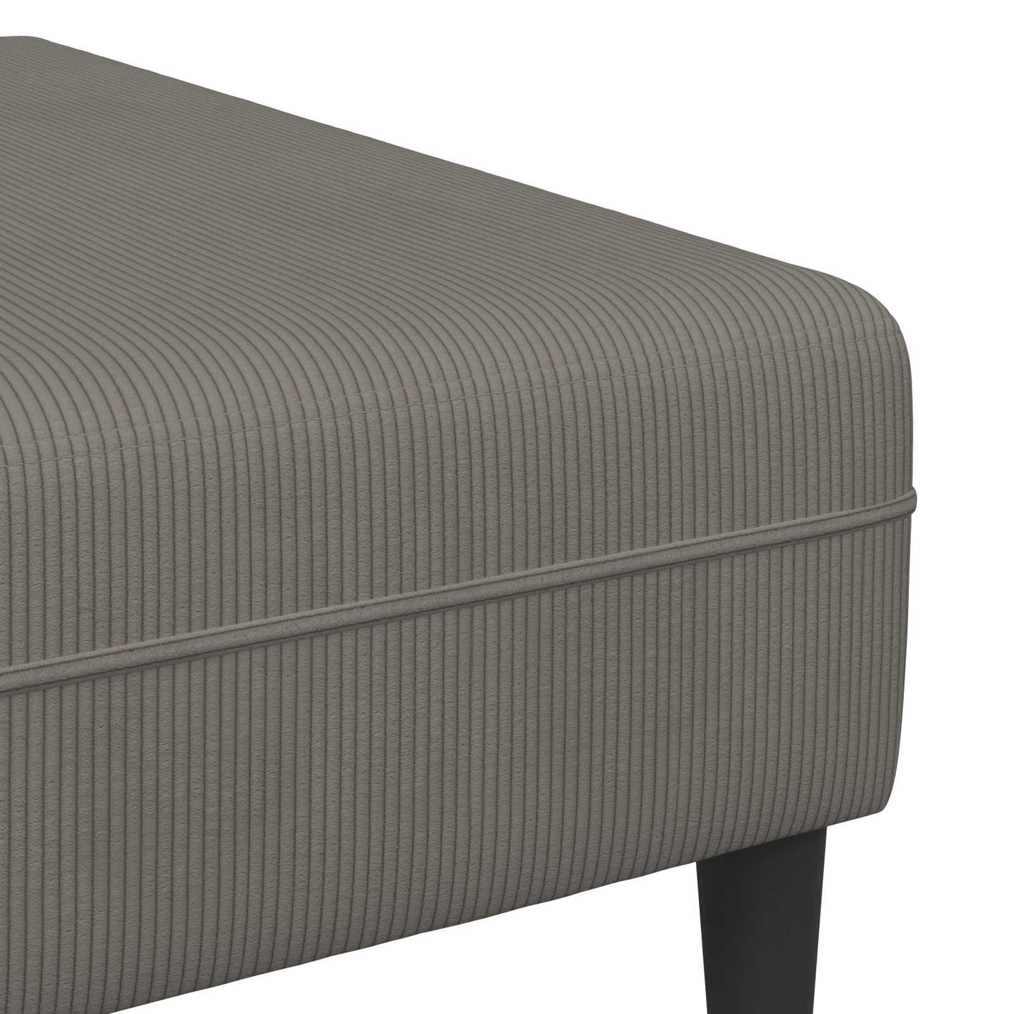 Sofa Hellgrau 250 x 188 x 76 cm Cordstoff