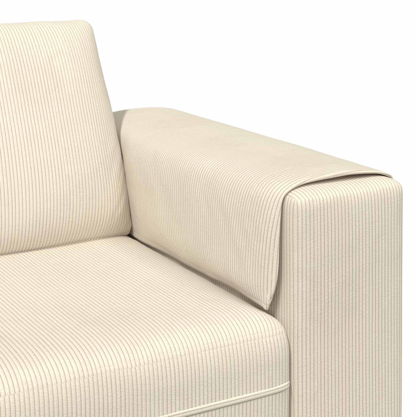 Sofa Creme 250 x 188 x 76 cm Cordstoff