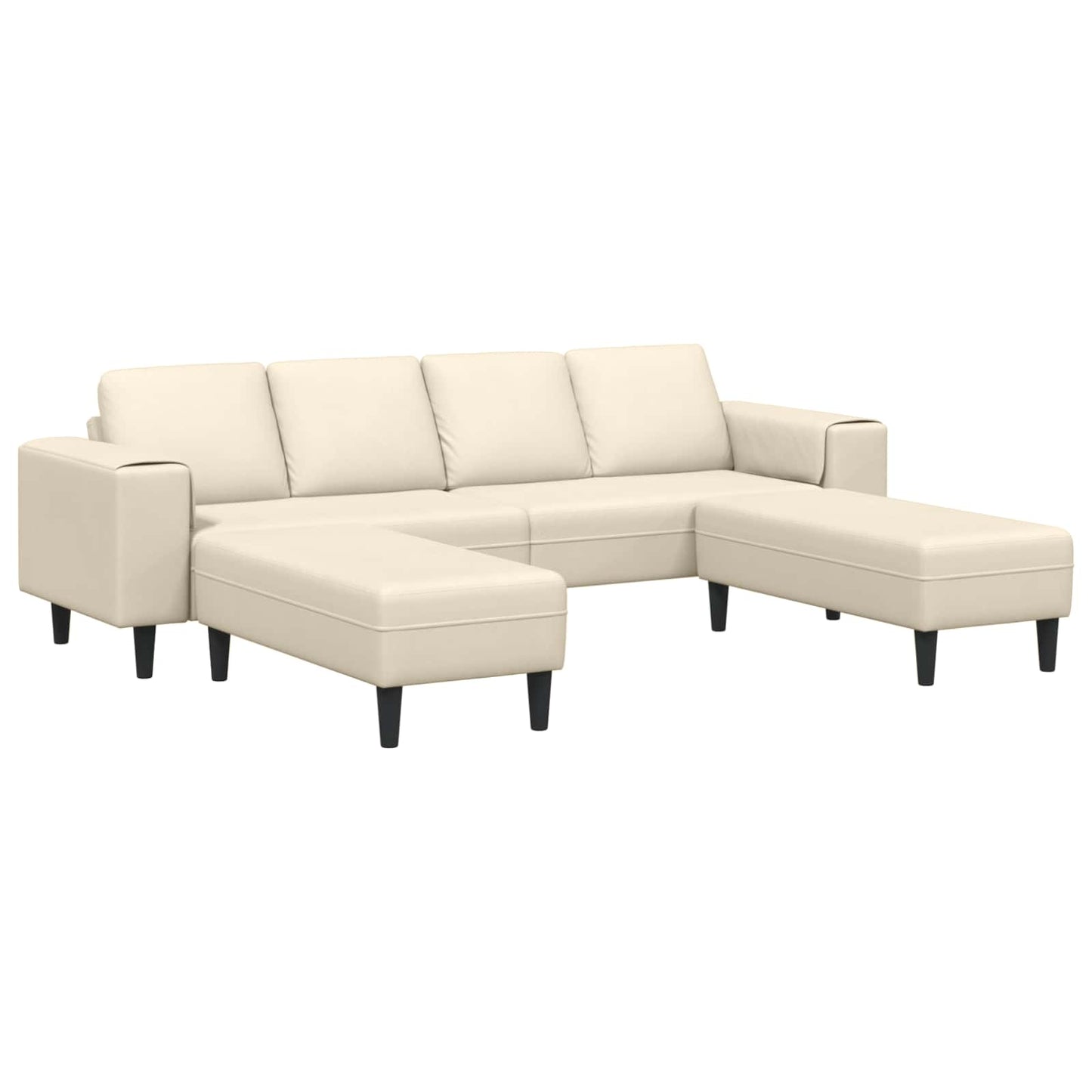 Sofa Creme 250 x 188 x 76 cm Cordstoff