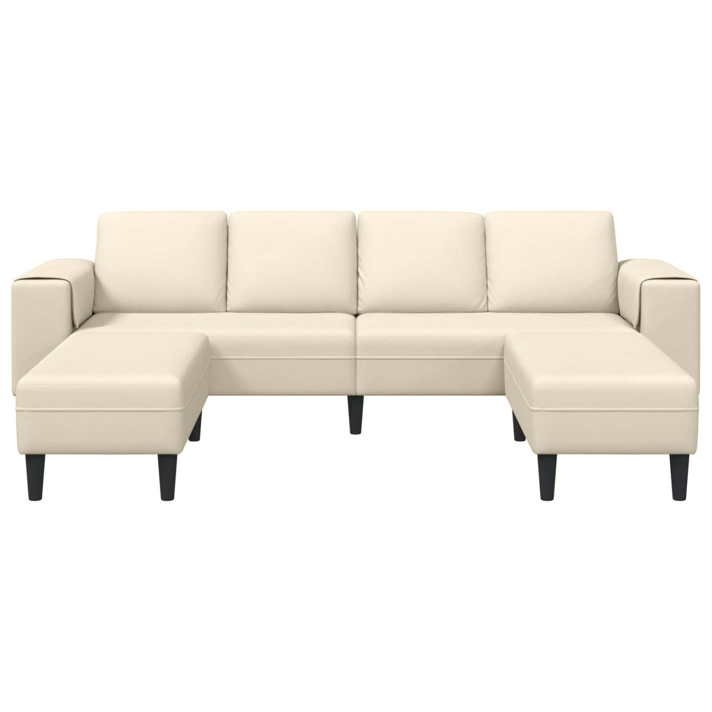 Sofa Creme 250 x 188 x 76 cm Cordstoff