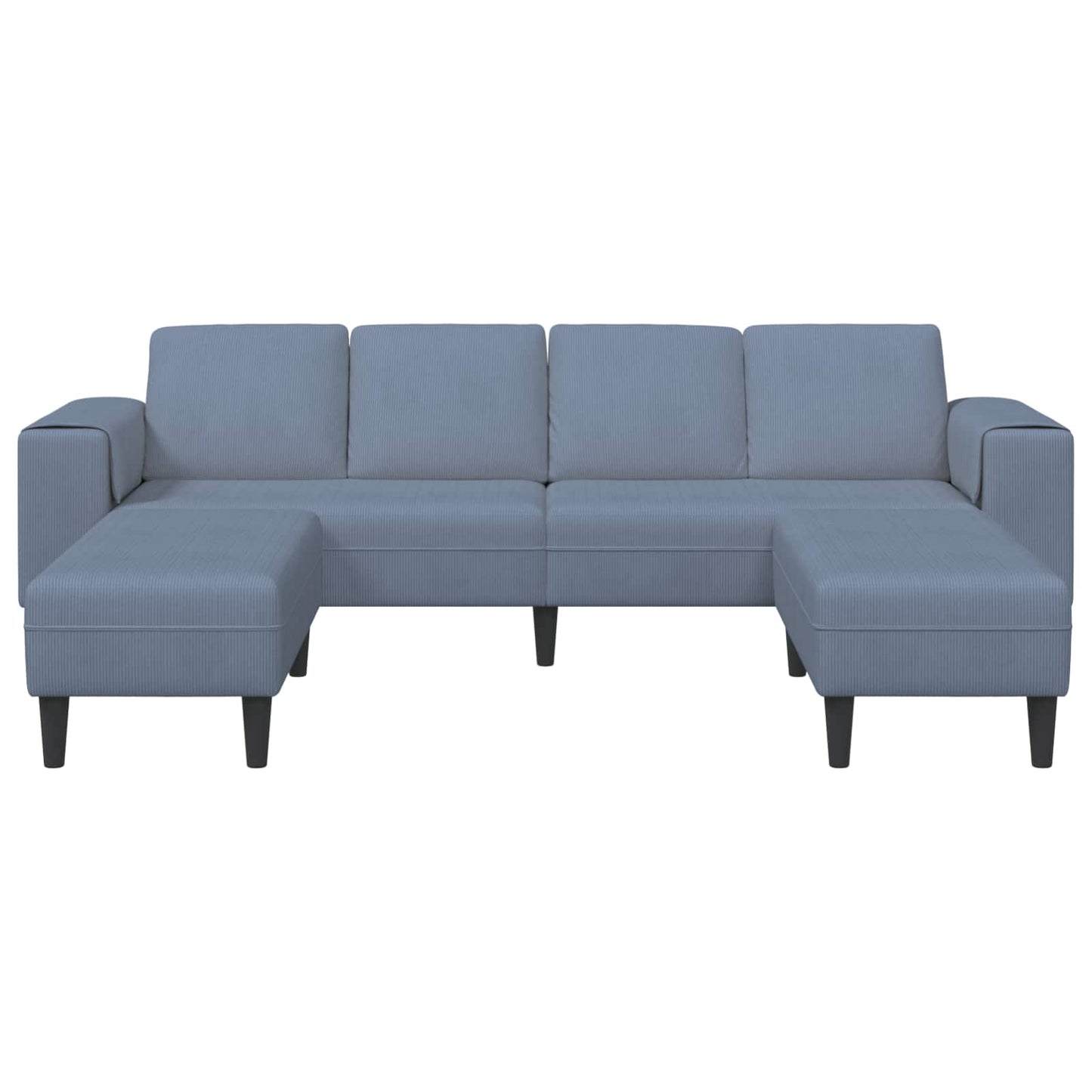 Sofa Blau 250 x 188 x 76 cm Cordstoff