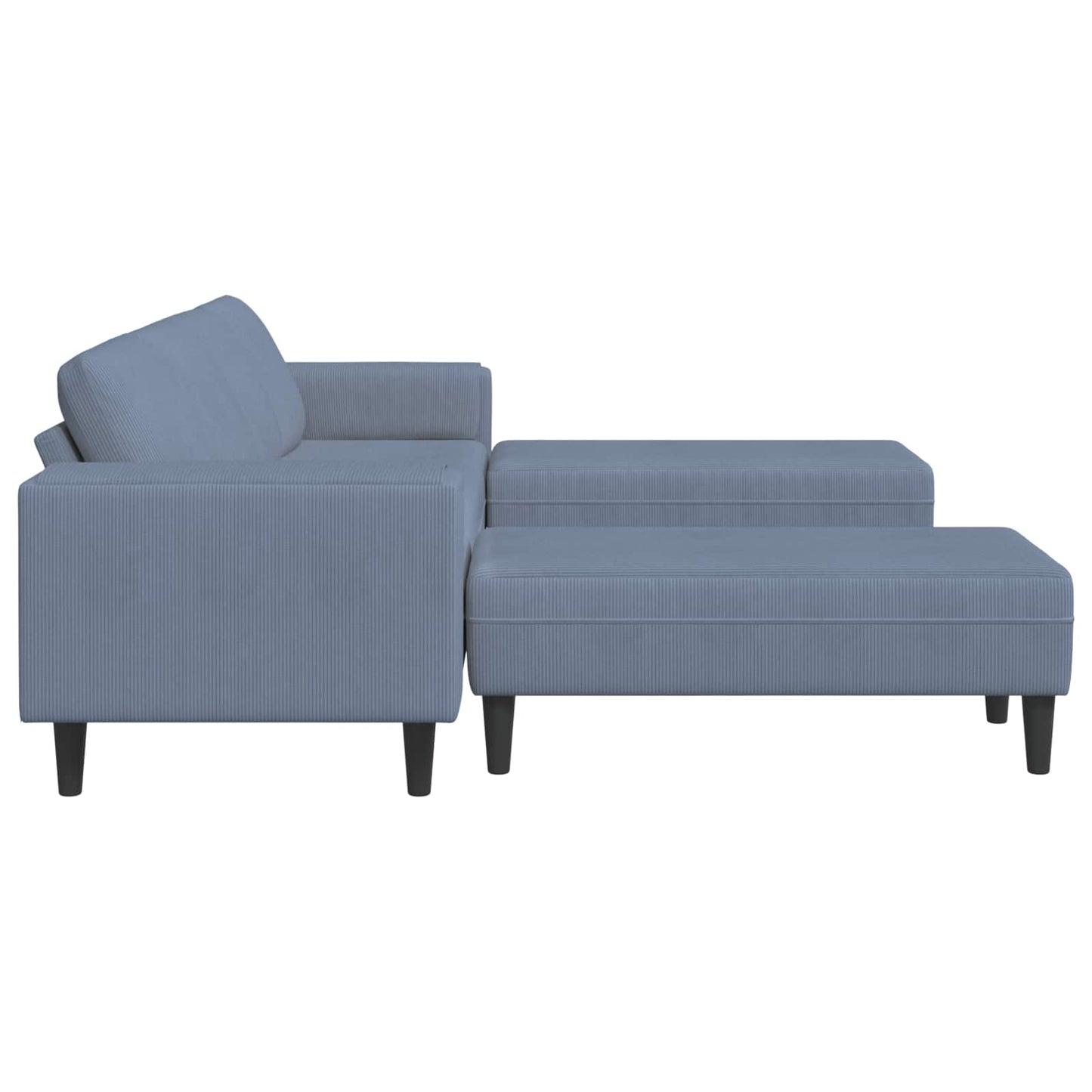 Sofa Blau 250 x 188 x 76 cm Cordstoff