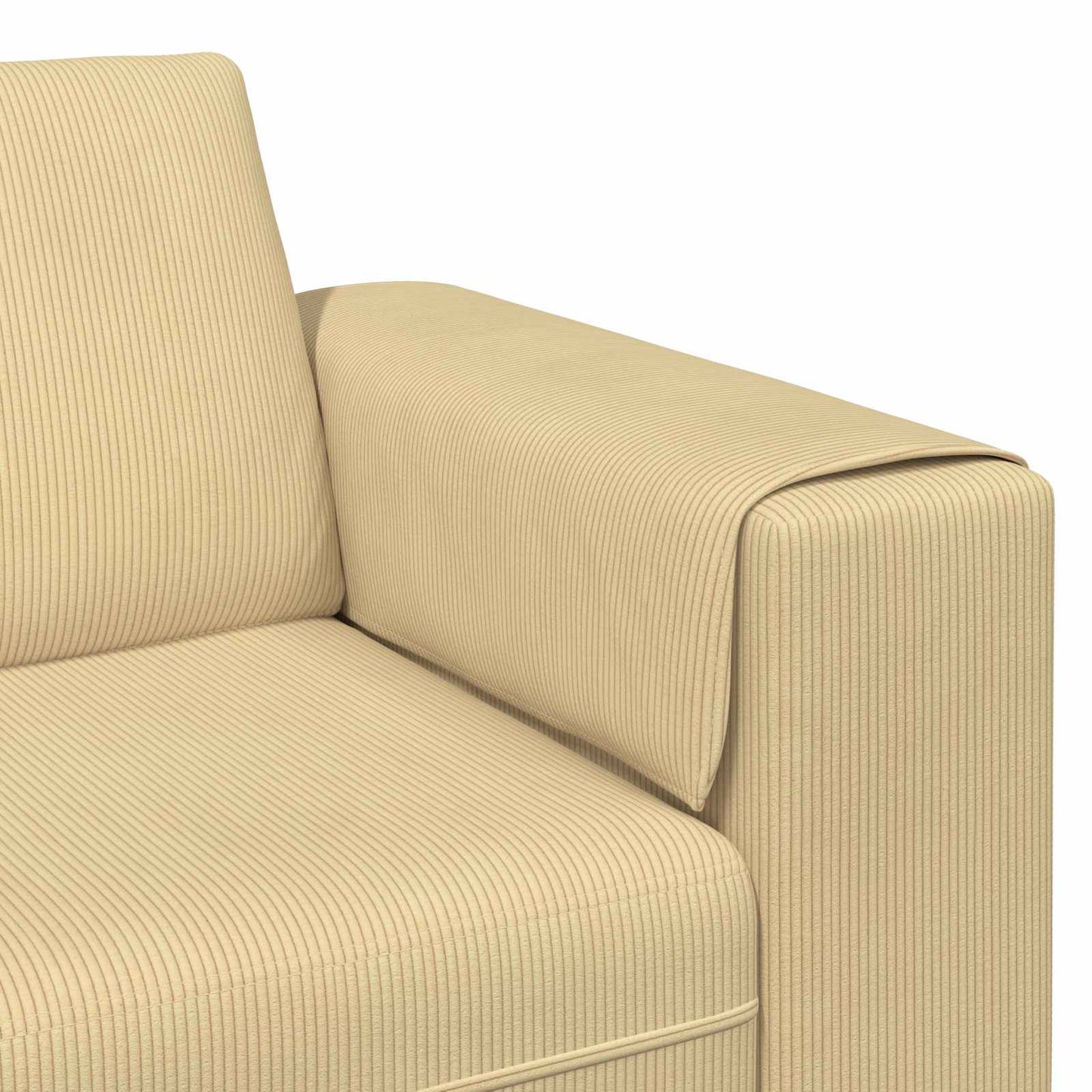 Sofa Grau-Grün 250 x 188 x 76 cm Cordstoff