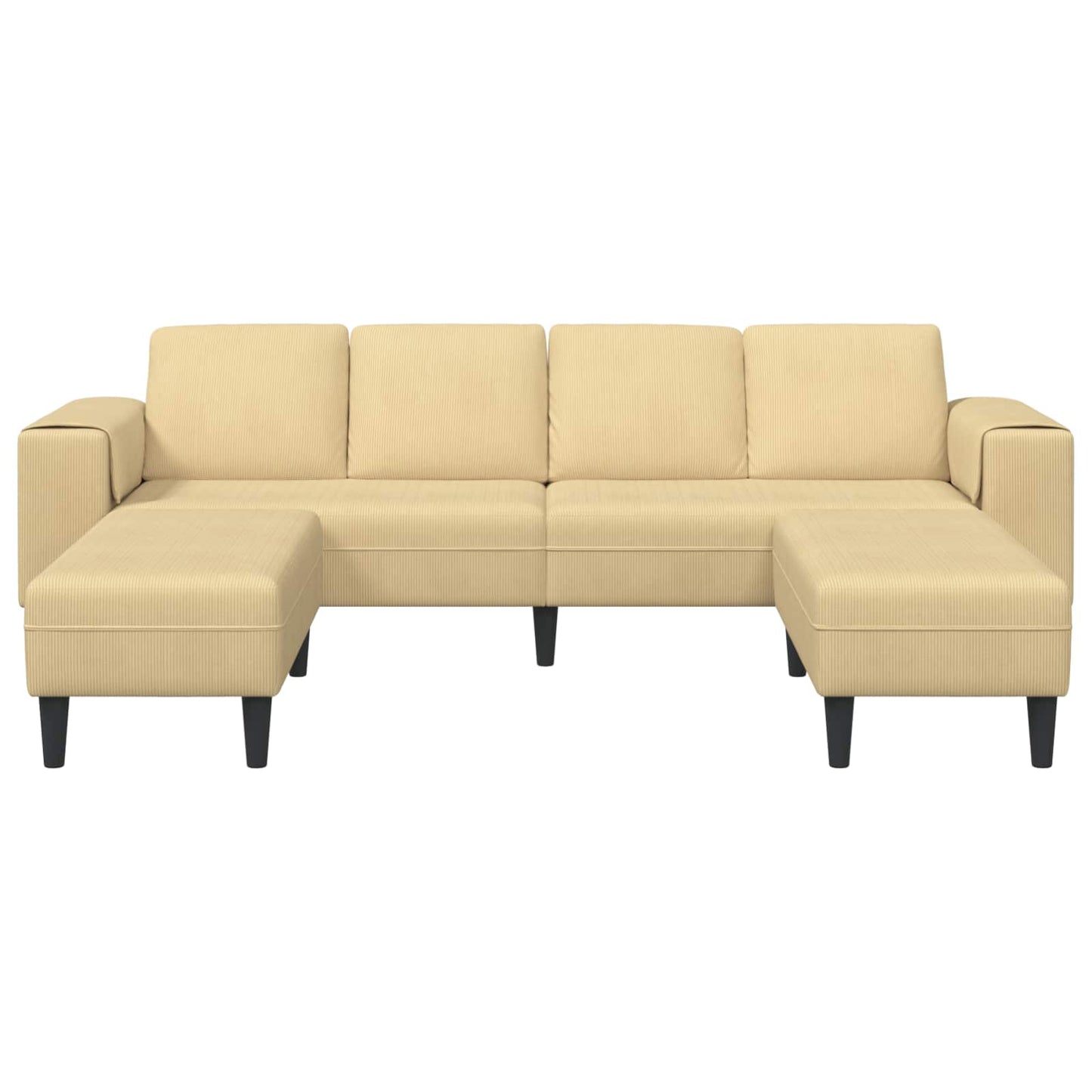 Sofa Grau-Grün 250 x 188 x 76 cm Cordstoff