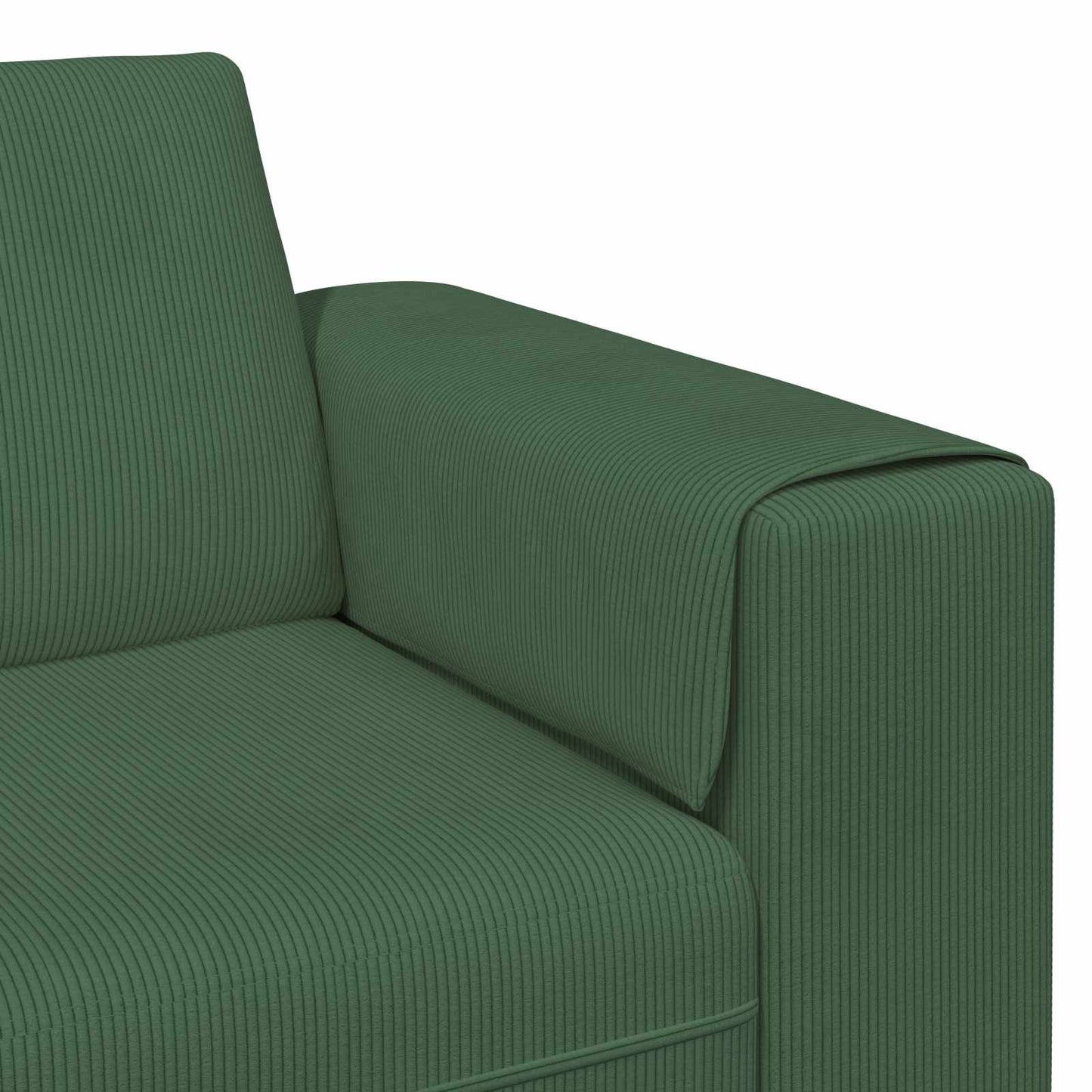 Sofa Dunkelgrün 250 x 188 x 76 cm Cordstoff