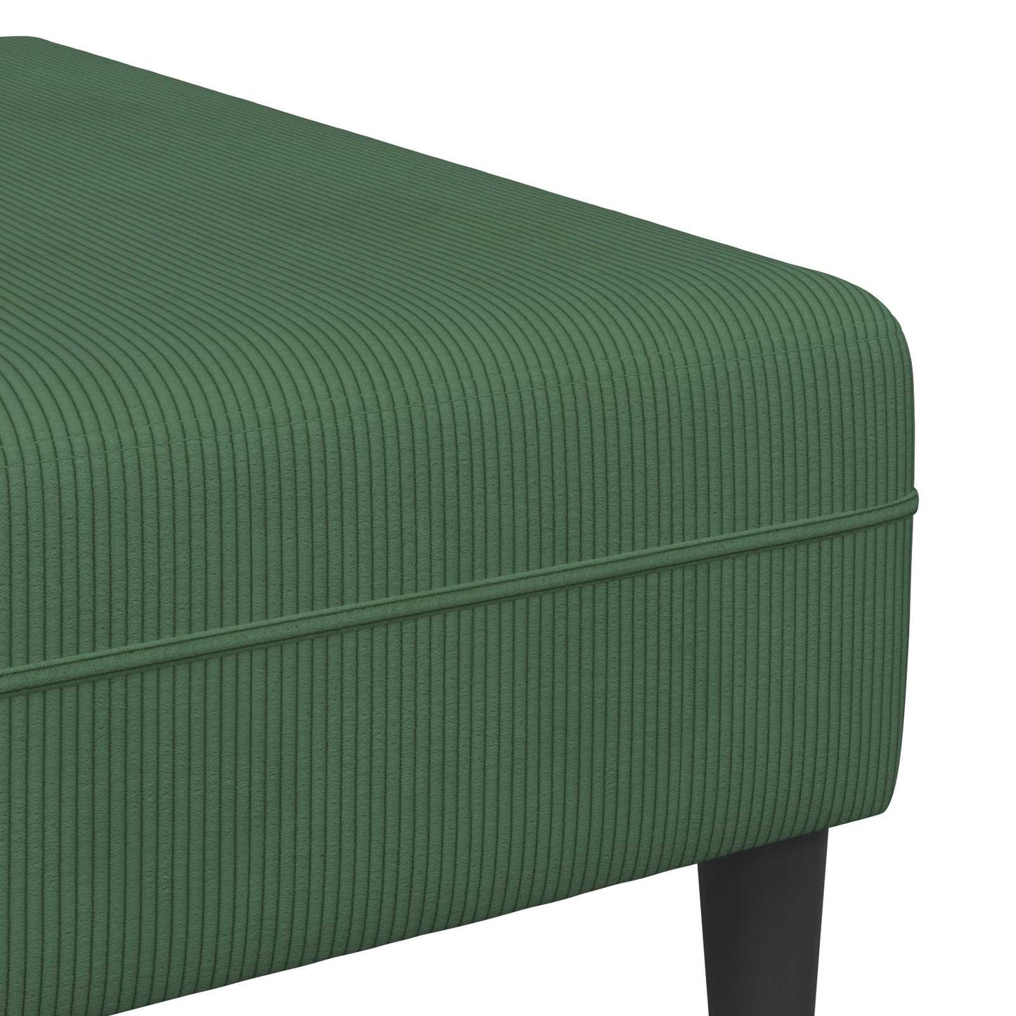 Sofa Dunkelgrün 250 x 188 x 76 cm Cordstoff