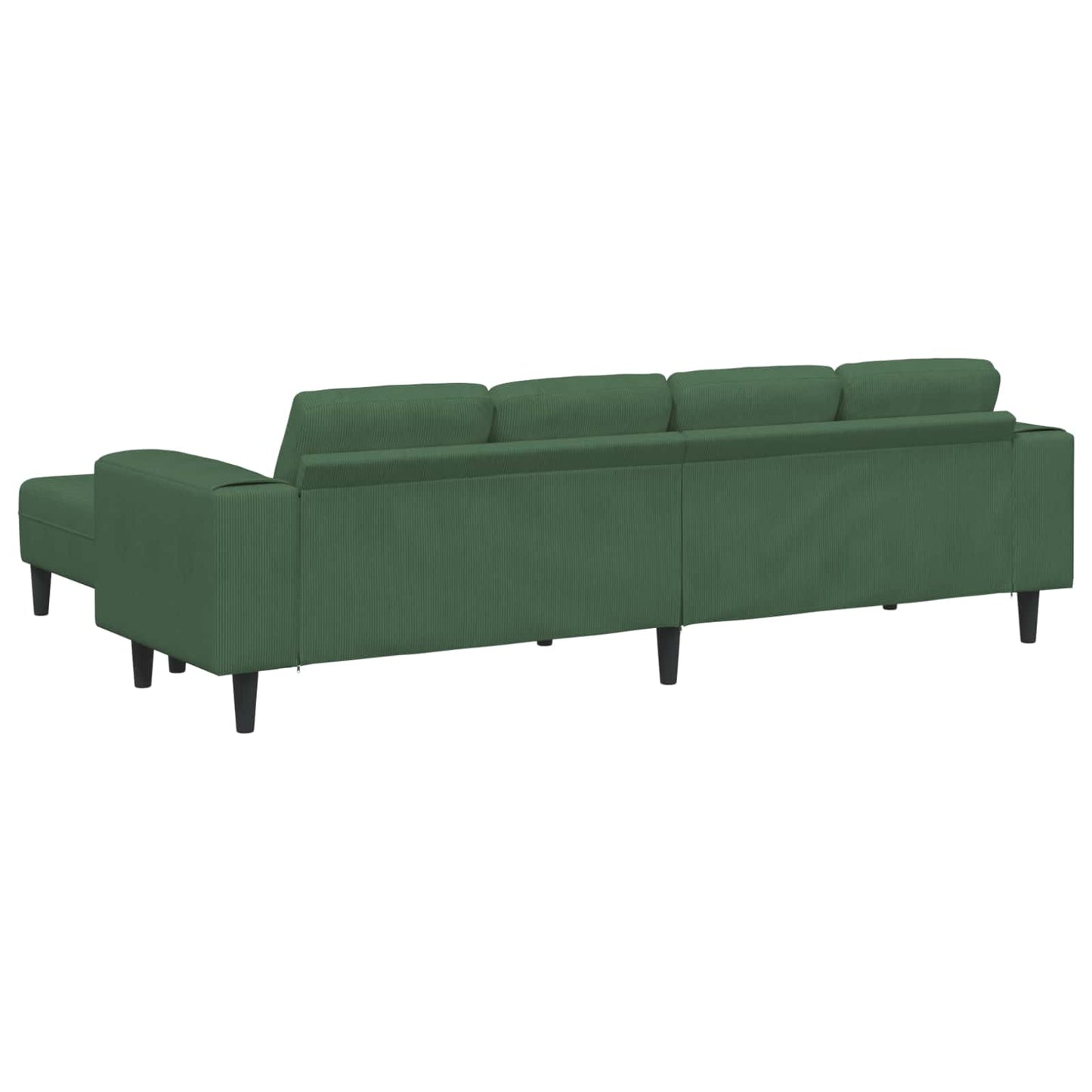 Sofa Dunkelgrün 250 x 188 x 76 cm Cordstoff