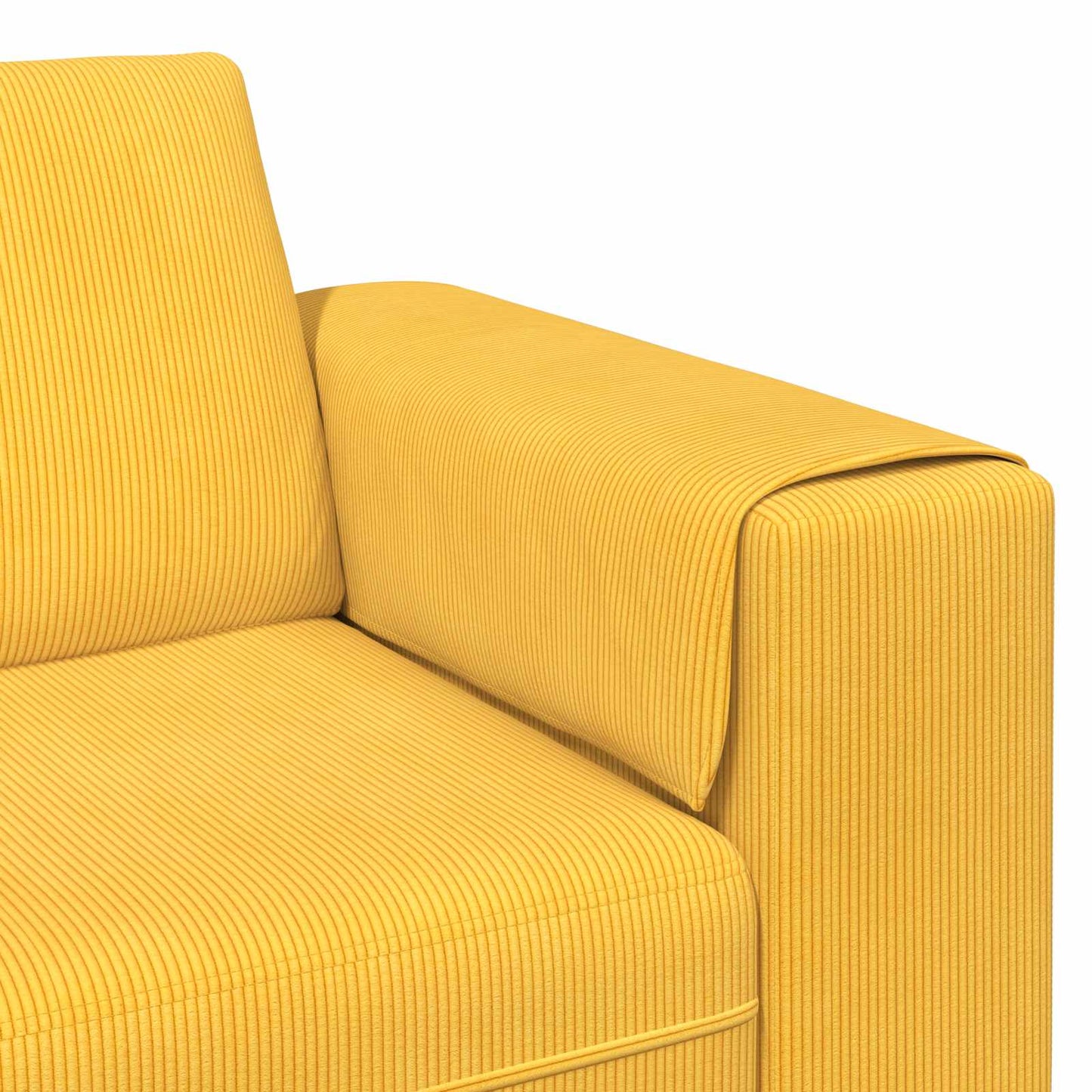 Sofa Helles Gelb 250 x 188 x 76 cm Cordstoff