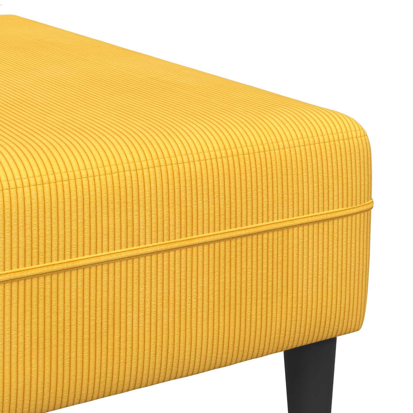 Sofa Helles Gelb 250 x 188 x 76 cm Cordstoff