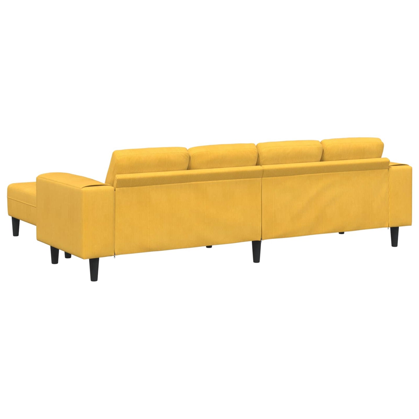 Sofa Helles Gelb 250 x 188 x 76 cm Cordstoff