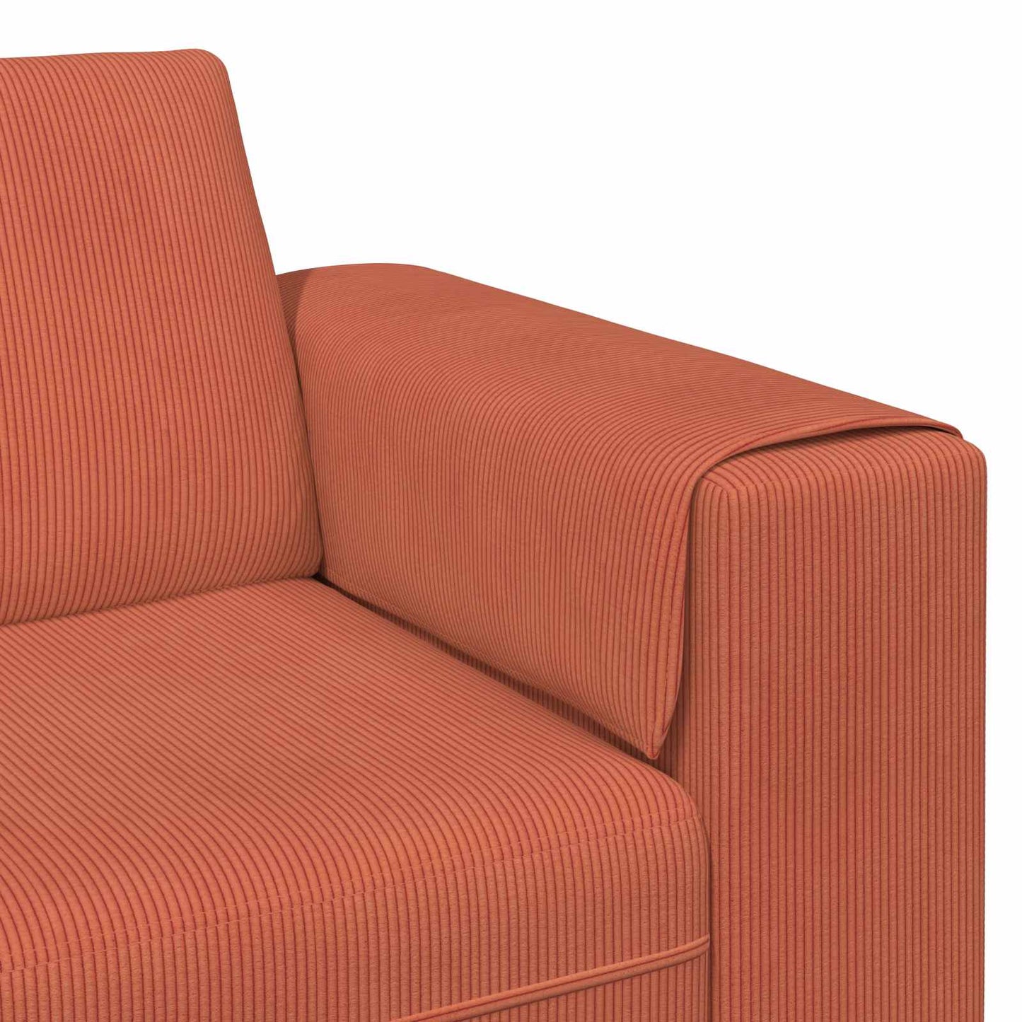 Sofa Rot-Orange 250 x 188 x 76 cm Cordstoff