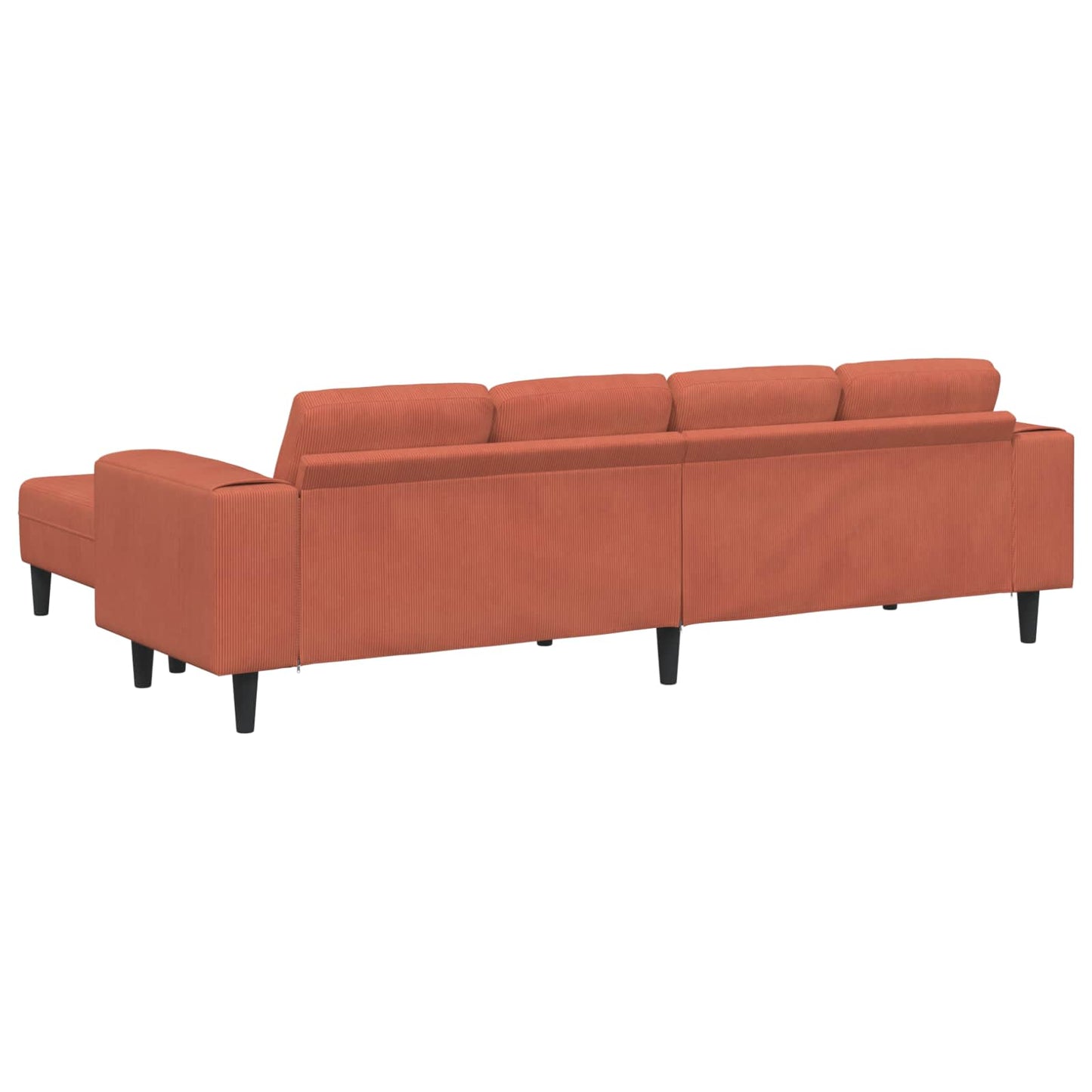 Sofa Rot-Orange 250 x 188 x 76 cm Cordstoff