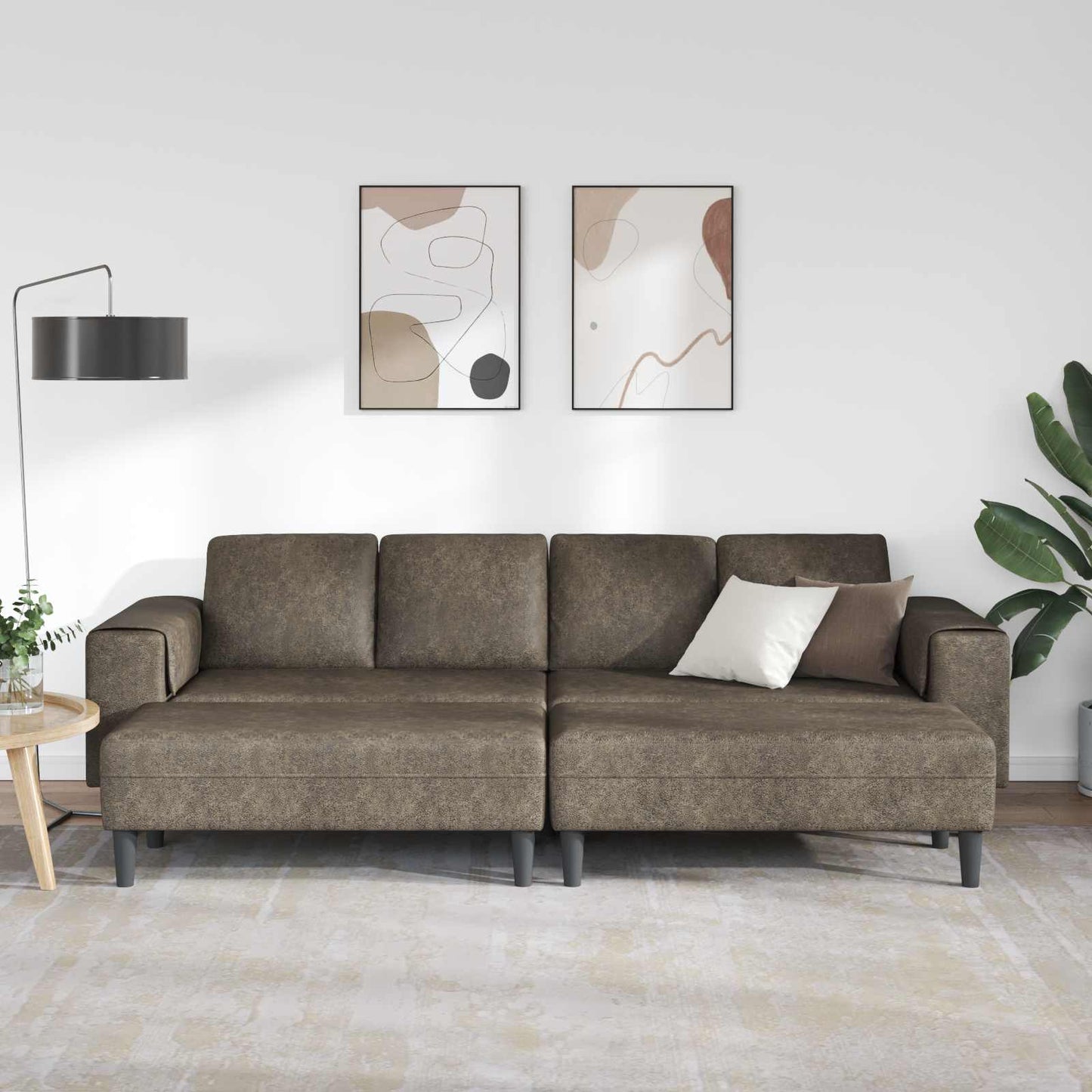 Wohnzimmer Couch 3 pcs Dunkelgrau
