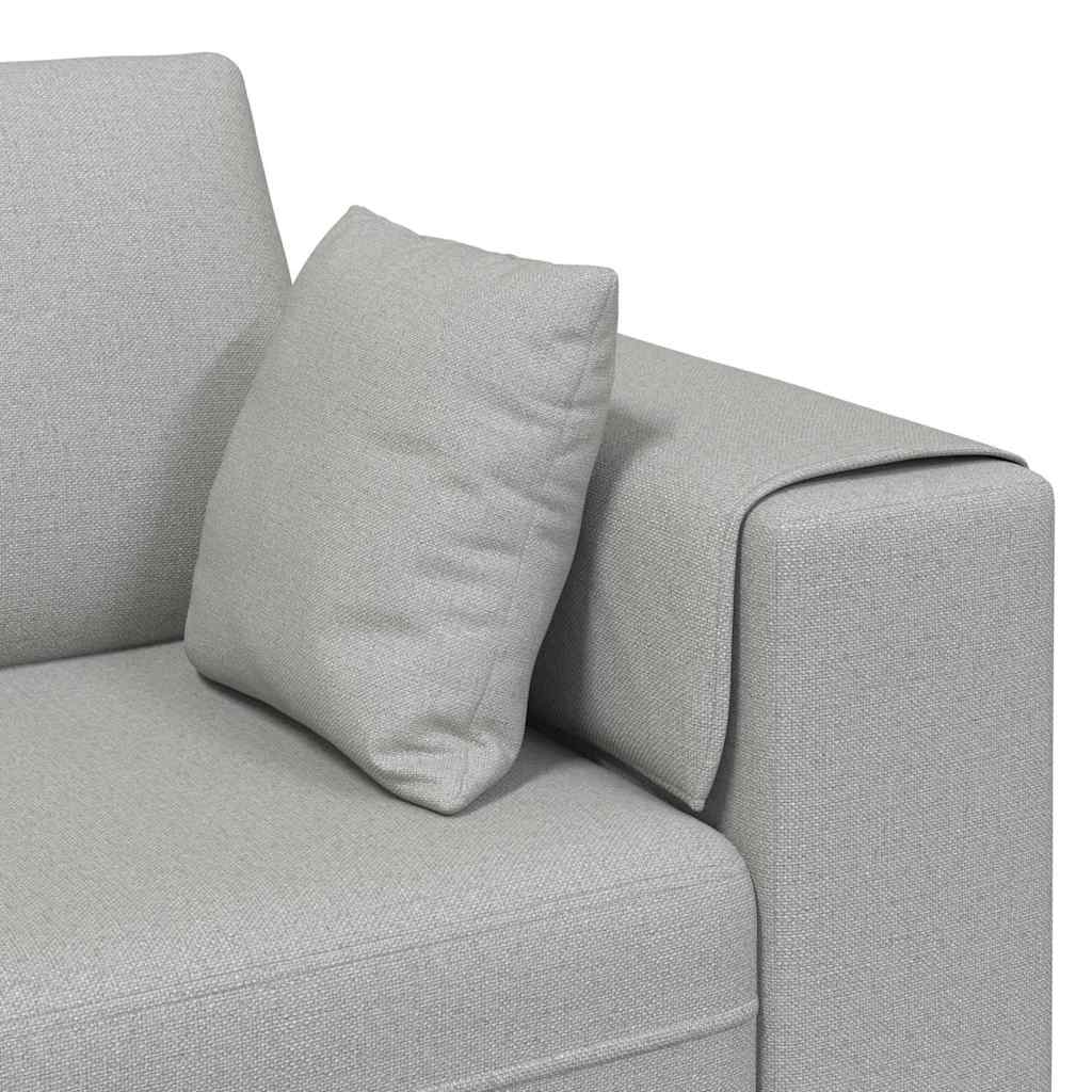 Sofa Wolkengrau 250 x 77 x 76 cm Stoff
