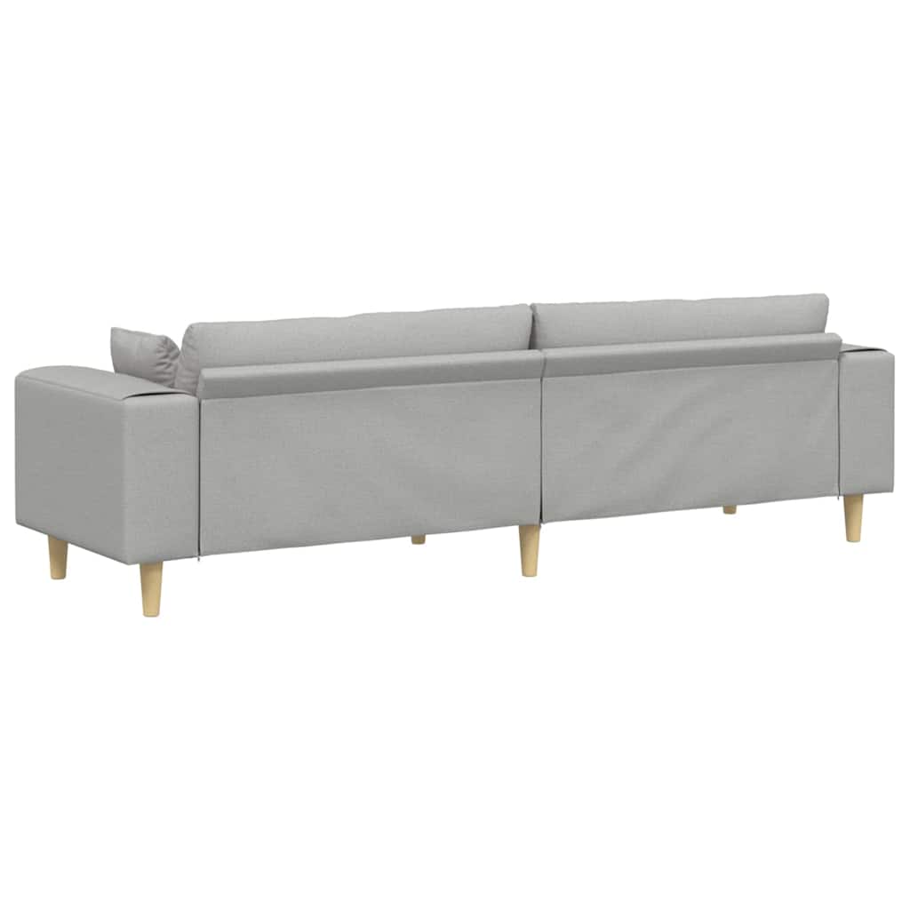 Sofa Wolkengrau 250 x 77 x 76 cm Stoff