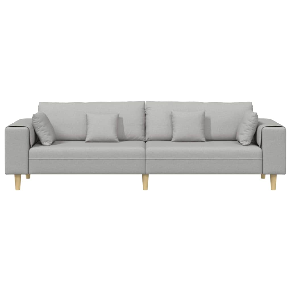 Sofa Wolkengrau 250 x 77 x 76 cm Stoff