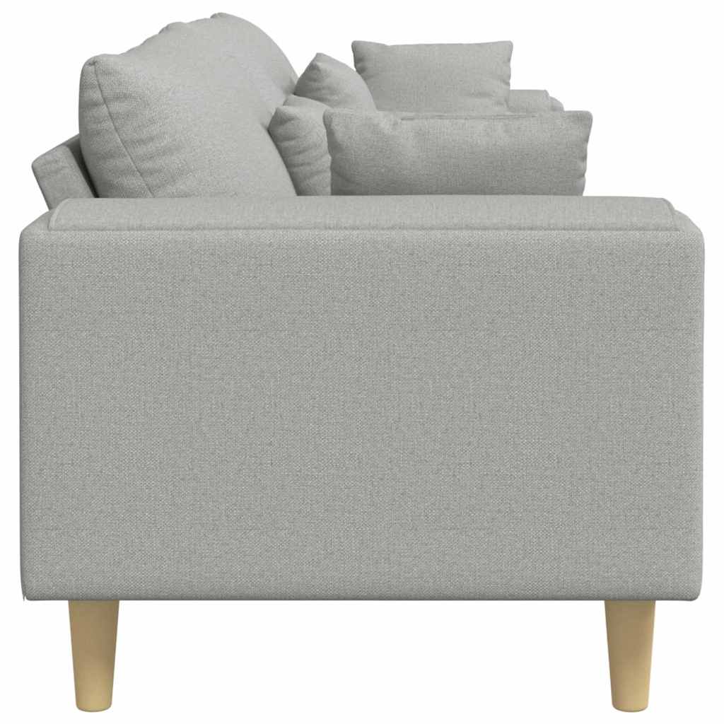 Sofa Wolkengrau 250 x 77 x 76 cm Stoff