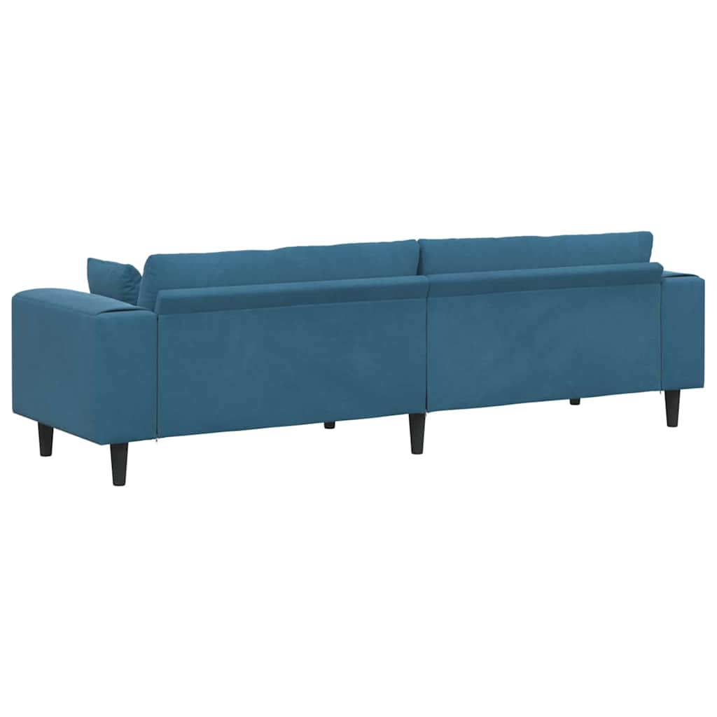 Sofa Blau 250 x 77 x 76 cm Samt