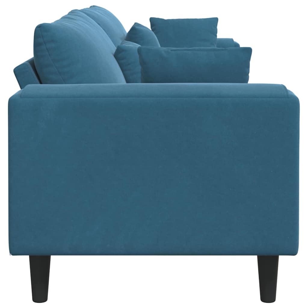 Sofa Blau 250 x 77 x 76 cm Samt