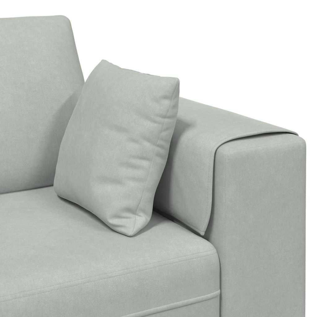 Sofa Hellgrau 250 x 77 x 76 cm Samt