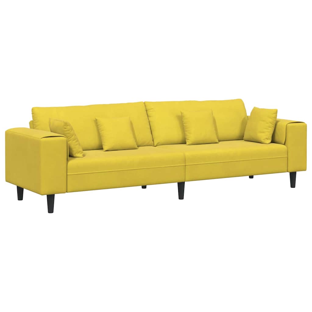 Sofa Gelb 250 x 77 x 76 cm Samt