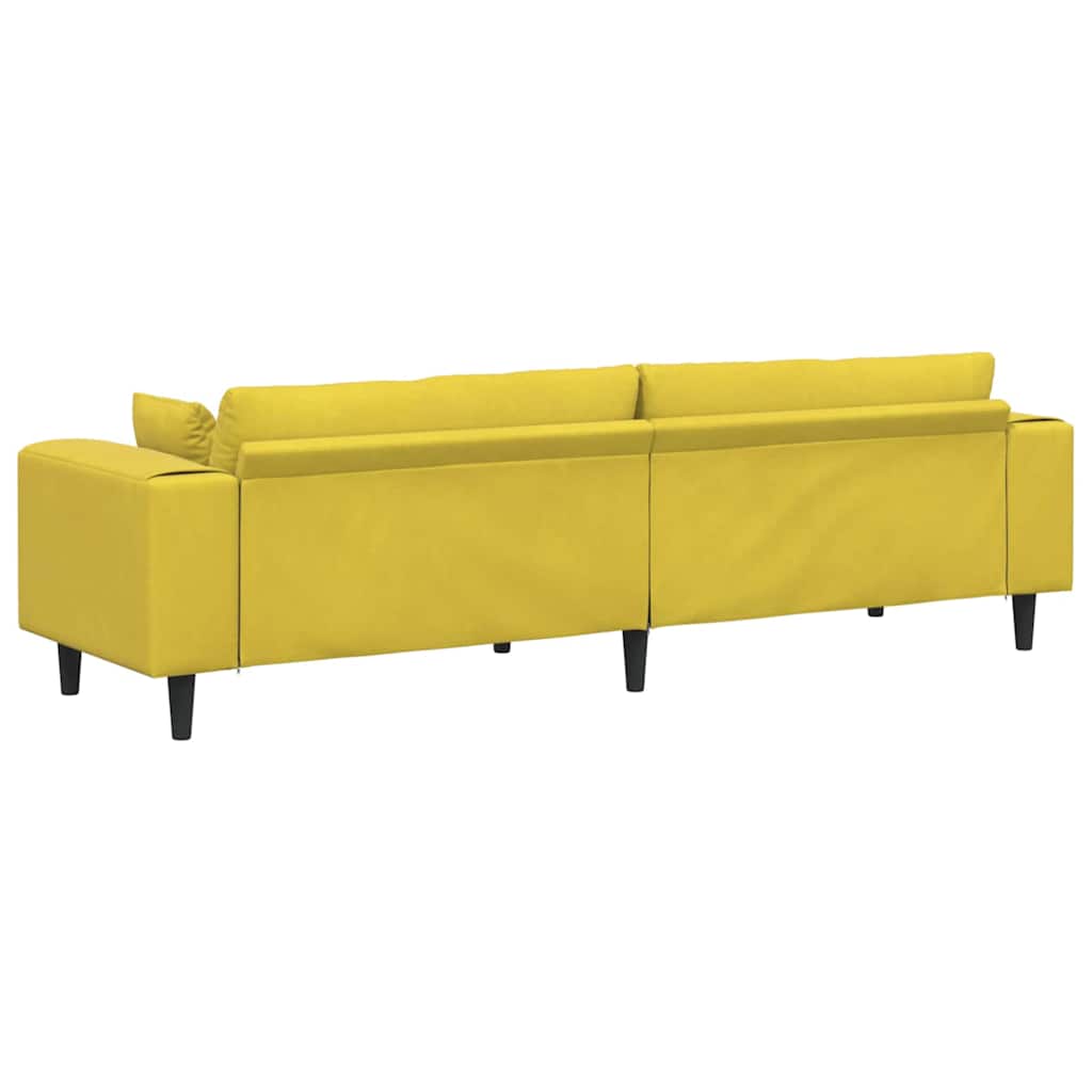 Sofa Gelb 250 x 77 x 76 cm Samt