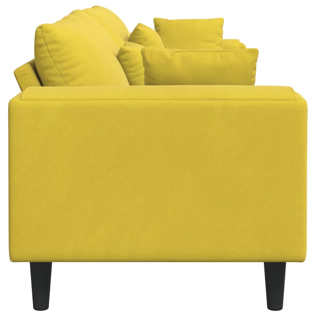 Sofa Gelb 250 x 77 x 76 cm Samt