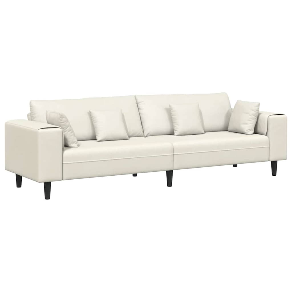 Sofa Creme 250 x 77 x 76 cm Samt