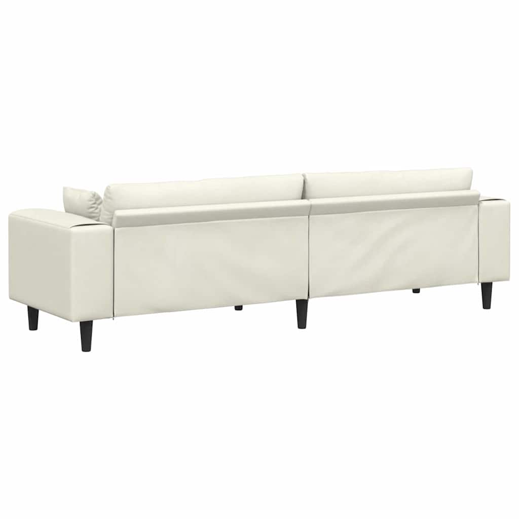 Sofa Creme 250 x 77 x 76 cm Samt