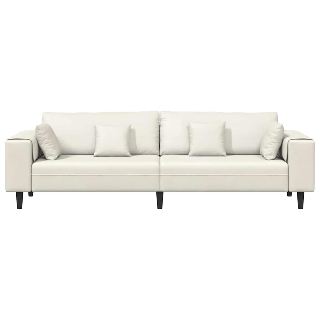 Sofa Creme 250 x 77 x 76 cm Samt