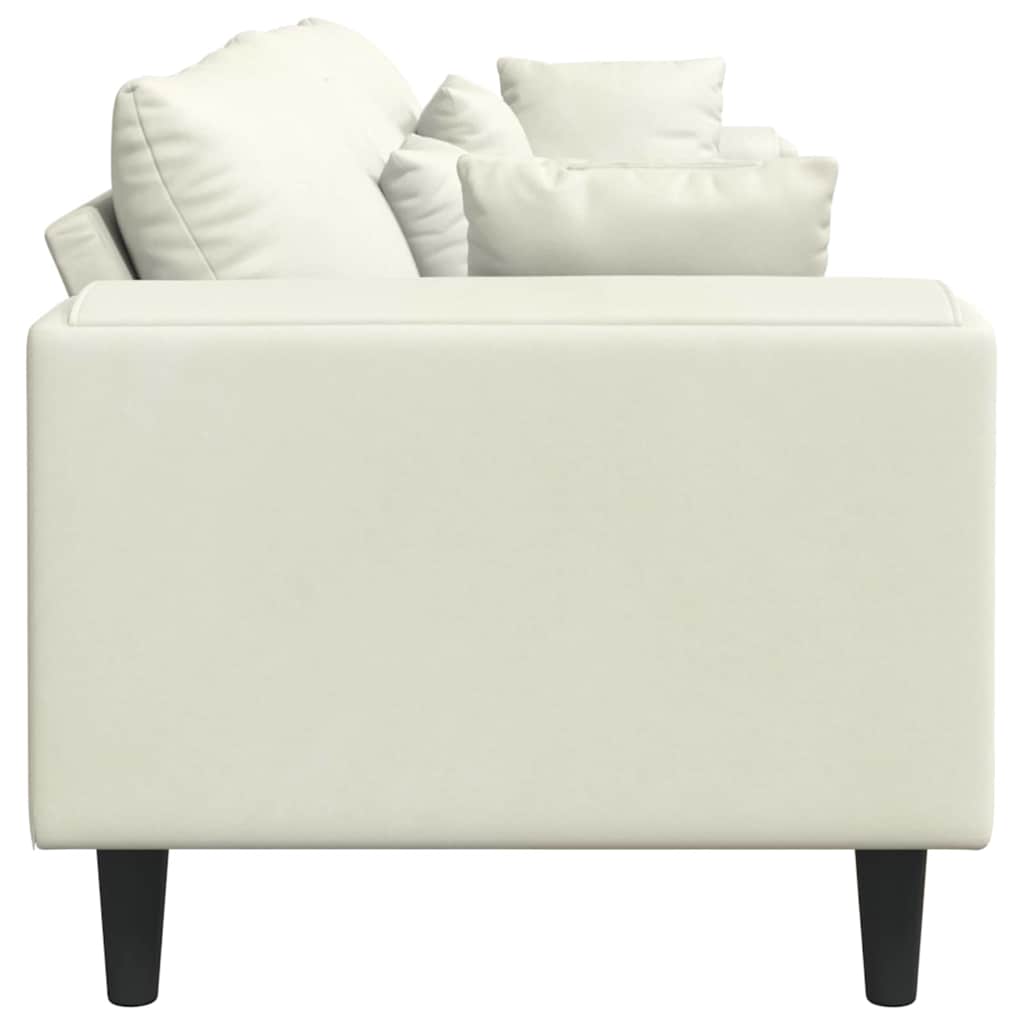 Sofa Creme 250 x 77 x 76 cm Samt