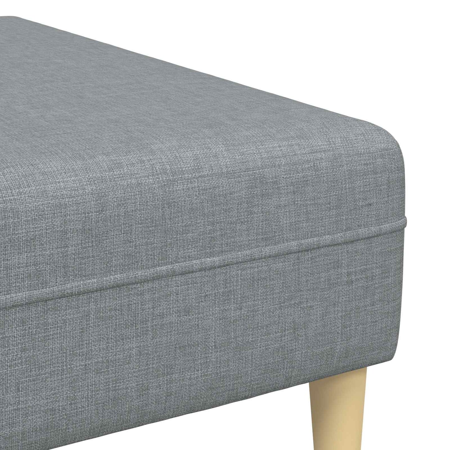 Sofa mit Kissen 3 pcs Hellgrau Stoff