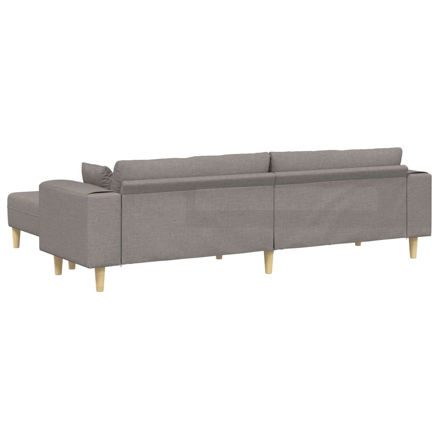 Sofa mit Kissen 3 pcs Taupe Stoff