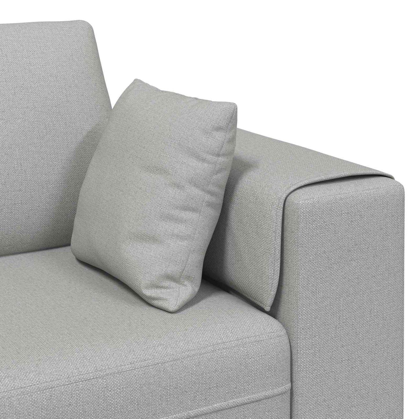 Sofa 3 pcs Wolkengrau 250 x 188 x 76 cm Stoff