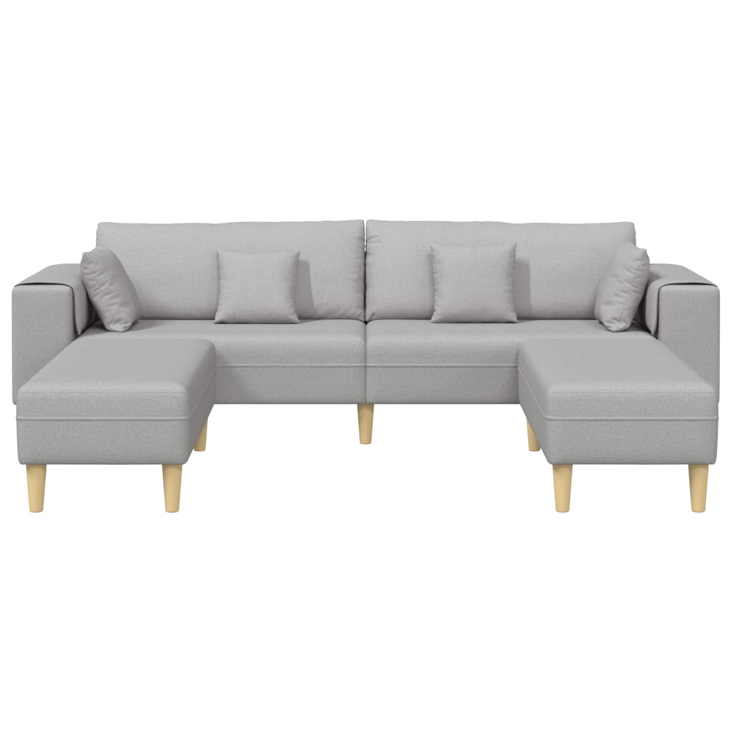 Sofa 3 pcs Wolkengrau 250 x 188 x 76 cm Stoff