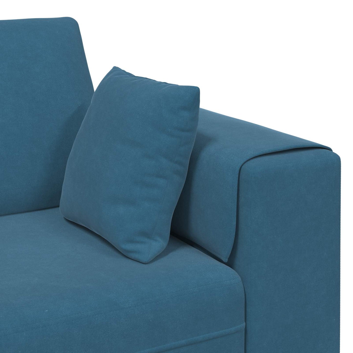 Sofa 3 pcs Blau 250 x 188 x 76 cm Samt
