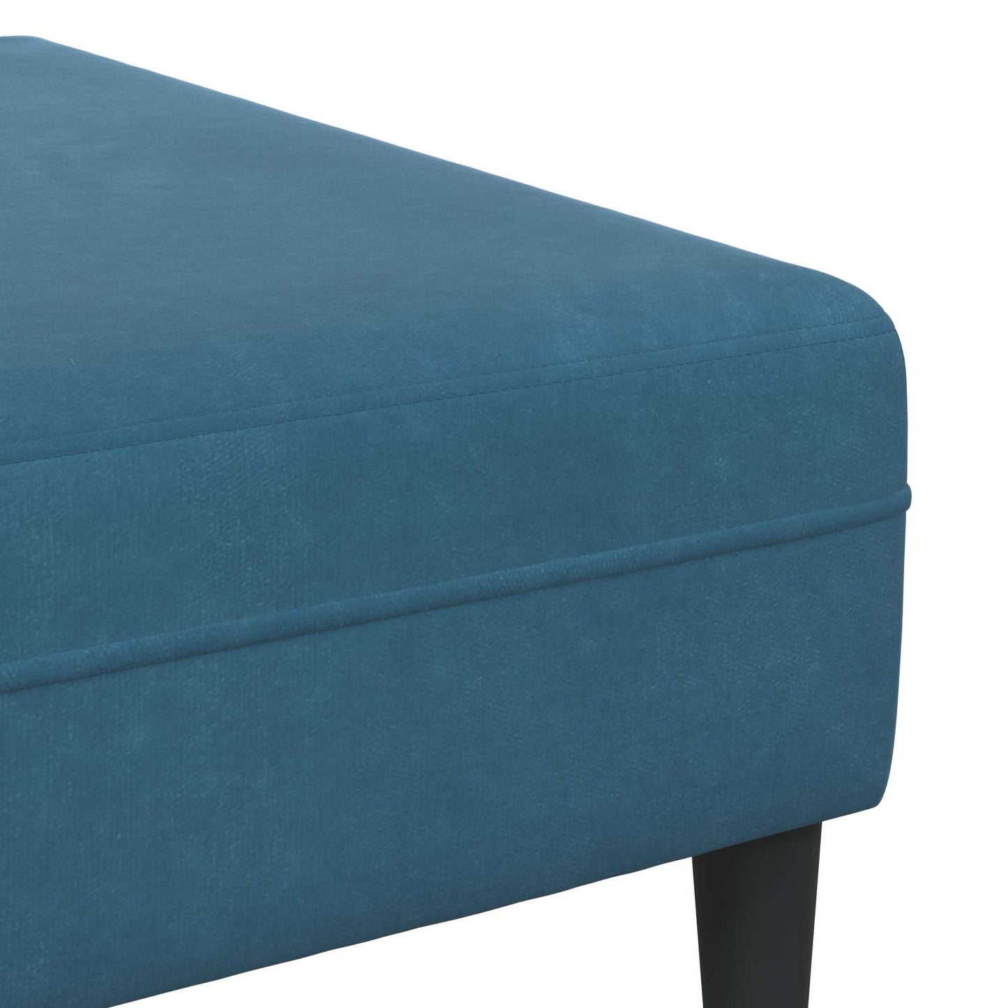 Sofa 3 pcs Blau 250 x 188 x 76 cm Samt